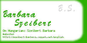 barbara szeibert business card